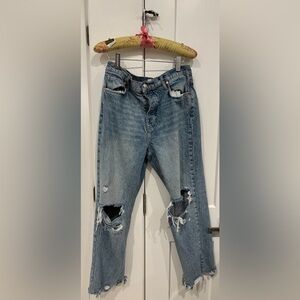 We The Free Relaxed Fit Distressed Blue Jeans. Size 29